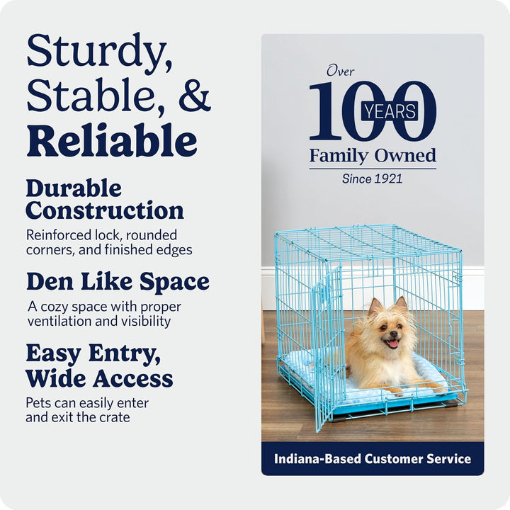 MidWest Homes for Pets iCrate Modell 1524BL Hundebox, ca. 61 cm lang, mit Einzeltür, auslaufsicherer