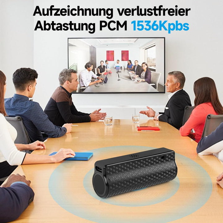 Digitale Diktiergerät, 64GB Magnet Mini Aufnahmegerät mit 30 Tage Daueraufnahme Abhörgerät Voice Rec