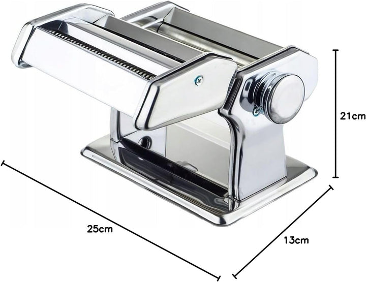 Maestro MR-1679R Nudelmaschine, Manual Fresh Pasta Maker, Nudelschneider, Edelstahl, 8 Dickeneinstel