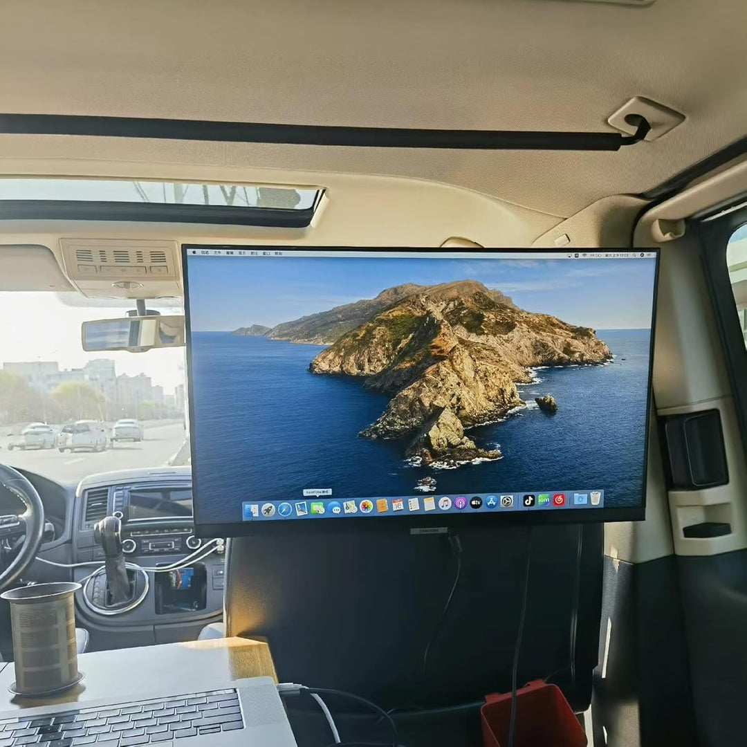 Campervan TV Halterung, Wohnmobil TV Halterung mit VESA Kopfstütze für 12-24 Zoll Fernseher, bis zu
