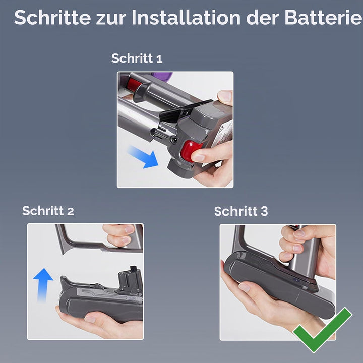 BLESYS V11 Ersatzakku 3900mAh für Dyson V11 (SV15/SV16) Staubsauger, Typ-Klicksystem Push-in-Install
