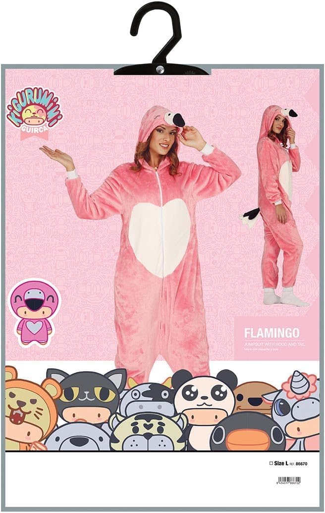 FIESTAS GUIRCA, S.L. Lustiges Flamingo Kostüm für Erwachsene L Talla 42-44 Mehrfarbig, Talla 42-44 M