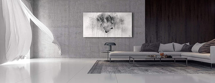Monica Mirafiori I 100% HANDGEMALT I Gemälde Faces 100x50cm | Gemälde Handgemalt | Acrylgemälde | Se