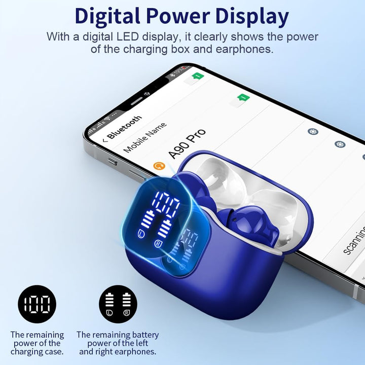 Btootos Bluetooth Kopfhörer, Kopfhörer Kabellos Bluetooth 5.4 Sport In Ear Kopfhörer mit 4 Mikrofon,