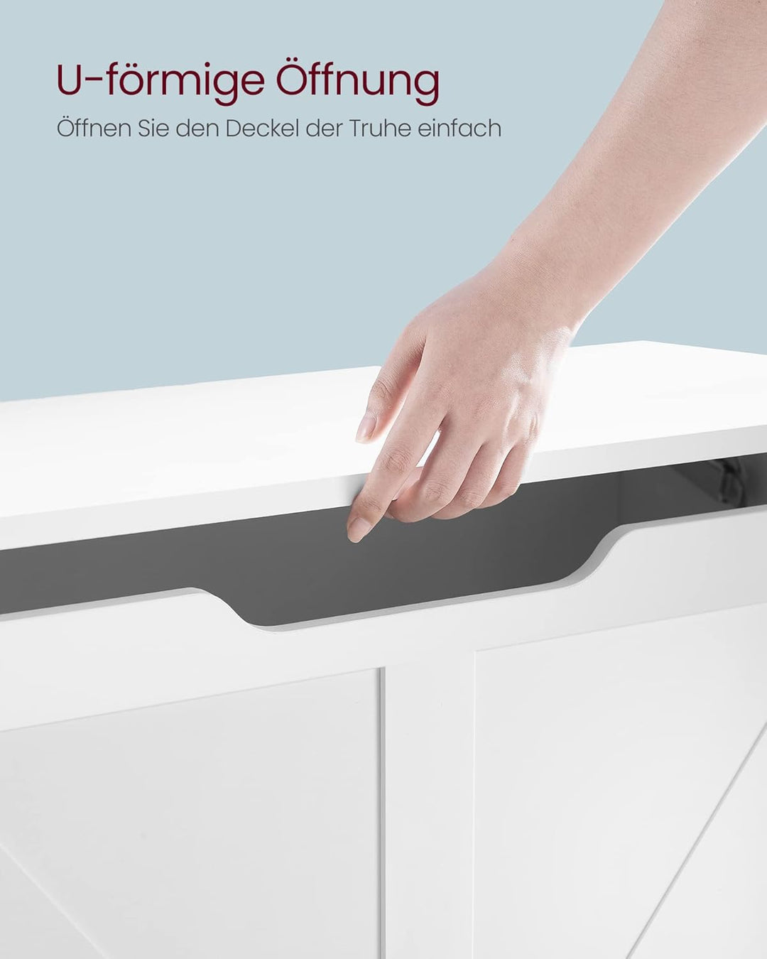 VASAGLE Schuhbank, Sitzbank mit Stauraum, Sitztruhe, 2 Sicherheitsscharniere, Aufbewahrungsschrank,