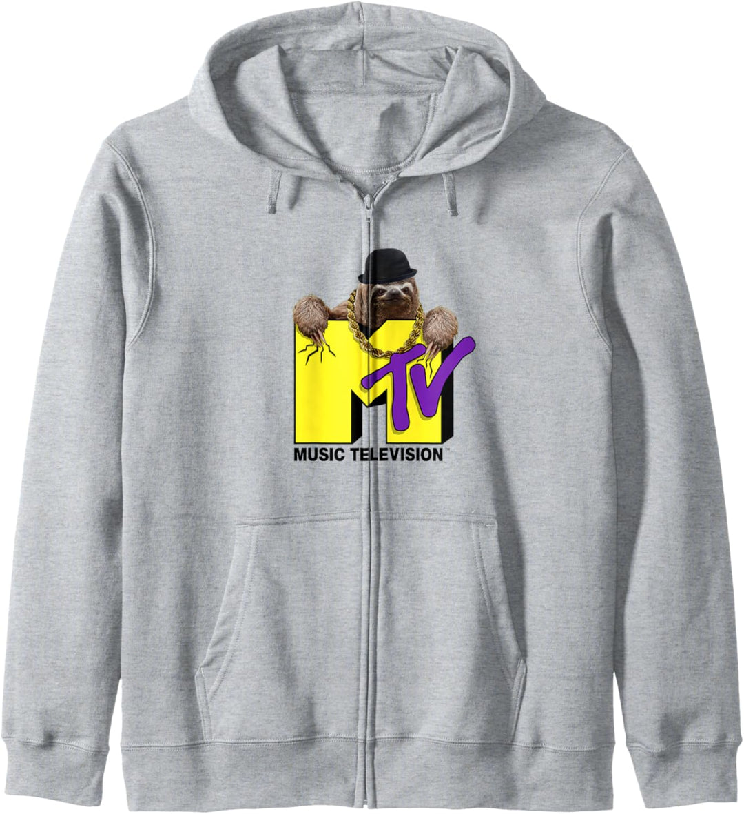 MTV Logo Sloth Yellow And Purple Kapuzenjacke