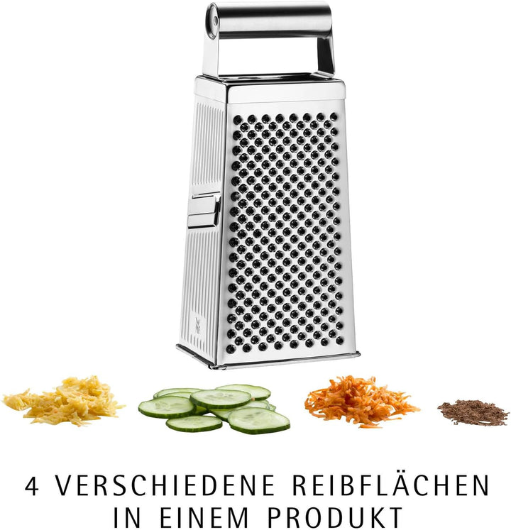 WMF Gourmet Vierkantreibe, 8 x 24 cm, Reibe Edelstahl, 4 Reibeflächen, ideal als Kartoffelreibe, Gem
