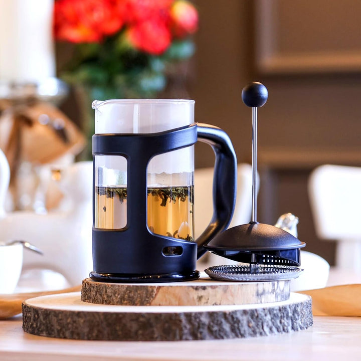French Press 800 ml - für Kaffee, Tee, Kräuter - Teebereiter - Kaffeepresse - Presskanne - Spülmasch
