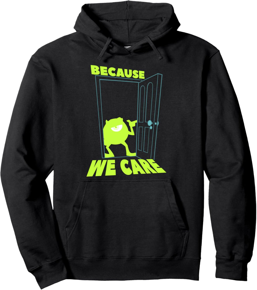 Disney Pixar Monsters Inc. Mike Because We Care Text Pullover Hoodie