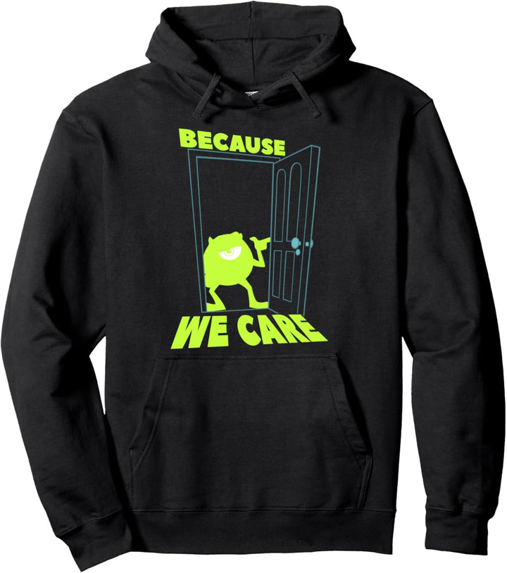 Disney Pixar Monsters Inc. Mike Because We Care Text Pullover Hoodie
