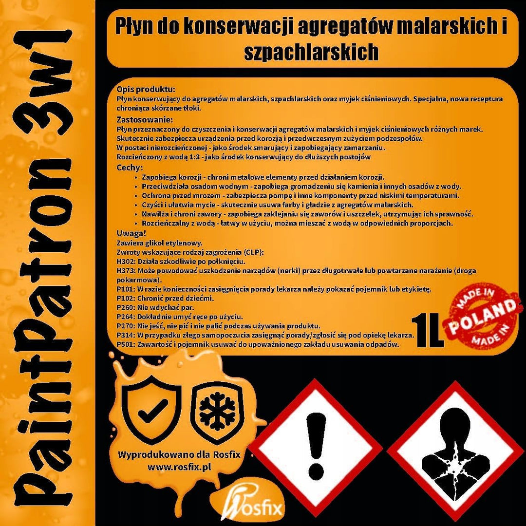 Rosfix PaintPatron 3in1 1l Konservierungsreiniger und Metallsieb 290mm