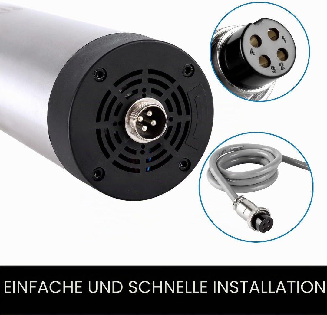 CNC-Spindelmotorsatz, 220 V 2,2 kW Φ80 mm, CNC-Motor luftgekühlte Spindel + 2,2 kW VFD + Φ80 mm Klem