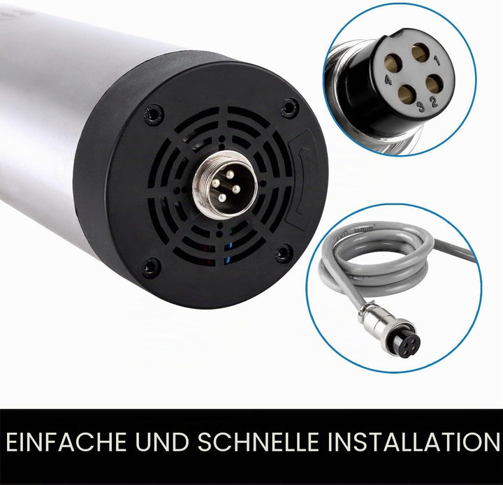 CNC-Spindelmotorsatz, 220 V 2,2 kW Φ80 mm, CNC-Motor luftgekühlte Spindel + 2,2 kW VFD + Φ80 mm Klem