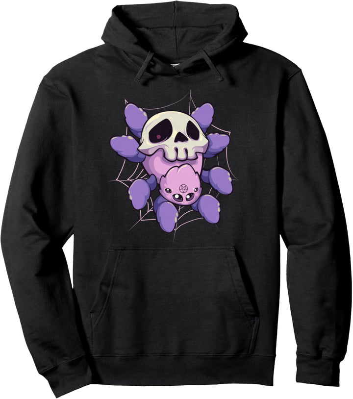 Pastell Goth Kawaii Spinne Tarantel mit Pentagramm Pullover Hoodie