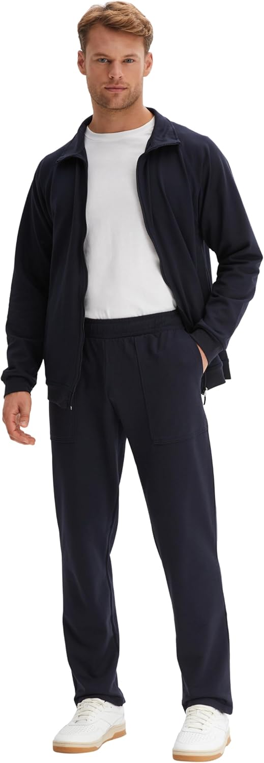 Morgenstern Herren Hausanzug - Trainingsanzug - Sportanzug - Baumwolle - Komplett XXL Blau, XXL Blau