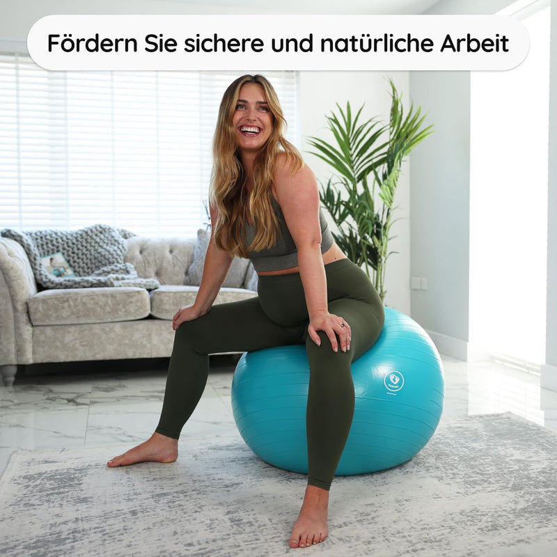BABYGO Gymnastikball Schwangerschaft Sitzball Büro Schwanger Yoga Pezziball | inklusive Schwangersch