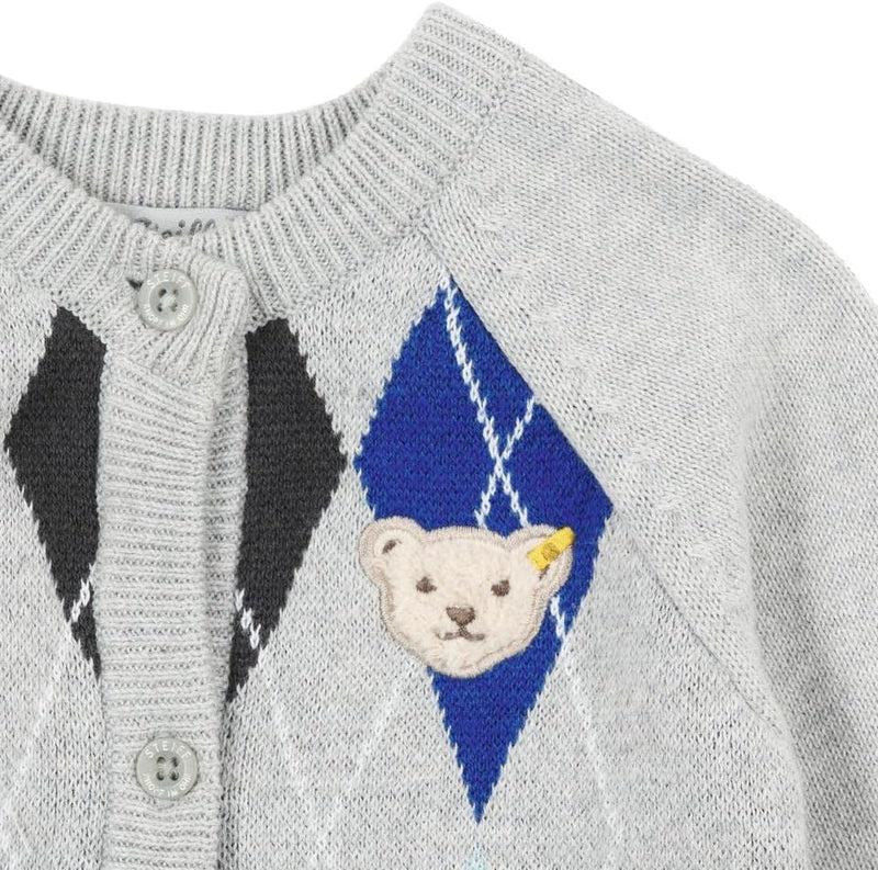 Steiff Baby-Jungen Gestrickt Strampler Langarm, 86
