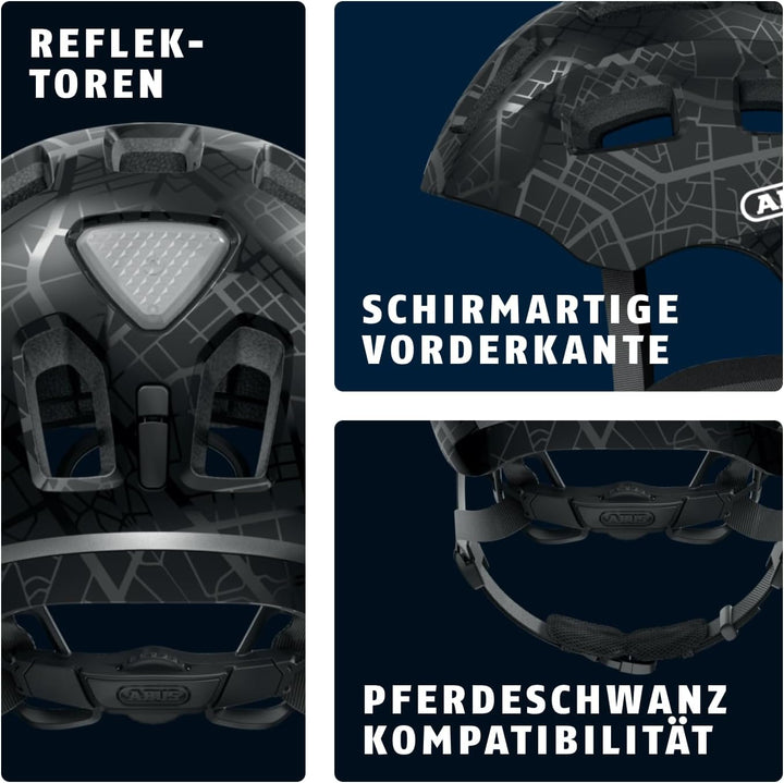 ABUS Fahrradhelm Youn-I 2.0 - mit Licht für Kinder, Jugendliche und junge Erwachsene - für Mädels un
