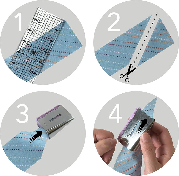 Simplicity 3881925EUK Schrägbandformer, Kunststoff, weiss, Einheitsgrösse Tape Maker Werkzeug, Tape