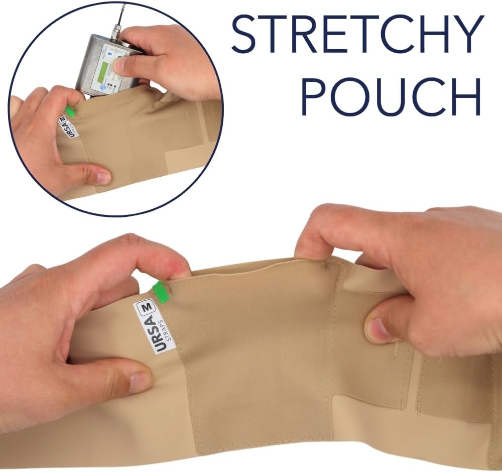 URSA Double Pouch Hüftgurt - Ultra Slim, Breathable & Stretchy Microphone Transmitter Straps Kompati