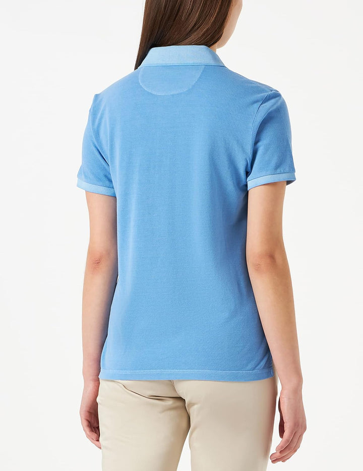 GANT Damen Sunfaded Ss Polo Pique Polohemd, Azure Blue