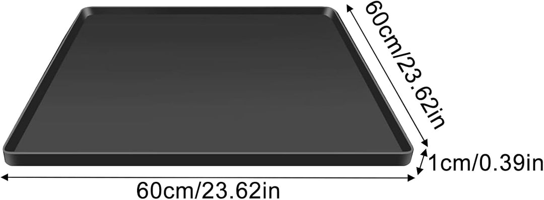Silicone Auffangmatte für Kühlschrank/Waschmaschine (60x60cm) - Hochrandiger Spritzschutz - Rutschfe