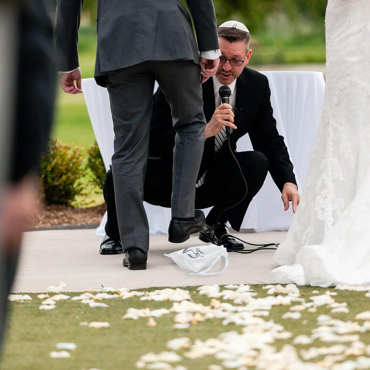 DOUDIZHU Chuppah Bruchglas für jüdische Hochzeit, jüdisches Hochzeitsglas für Paare, Hochzeitszeremo