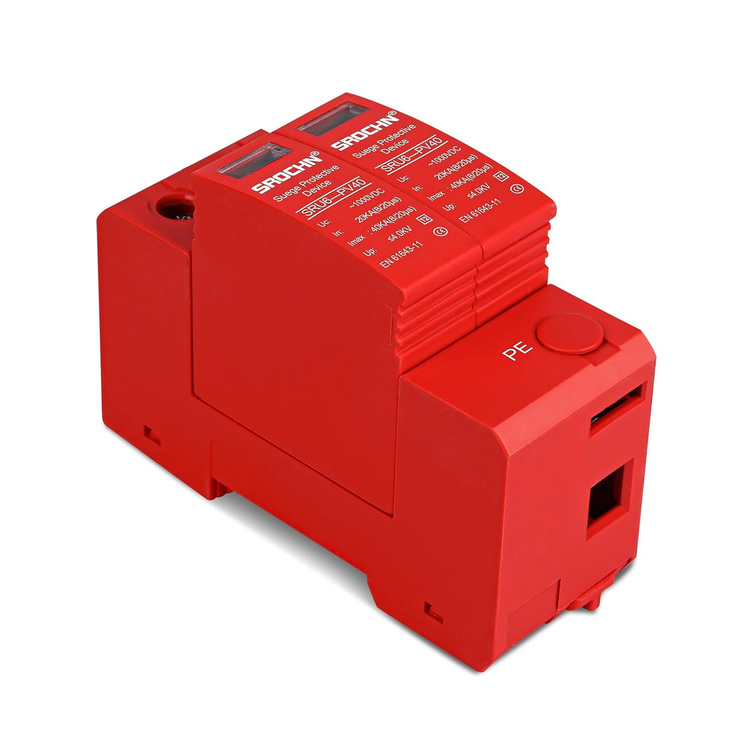 Warmfay Überspannungsschutz PV 2P 20-40KA, 1000V DC Photovoltaic Lightning Protector Niederspannungs