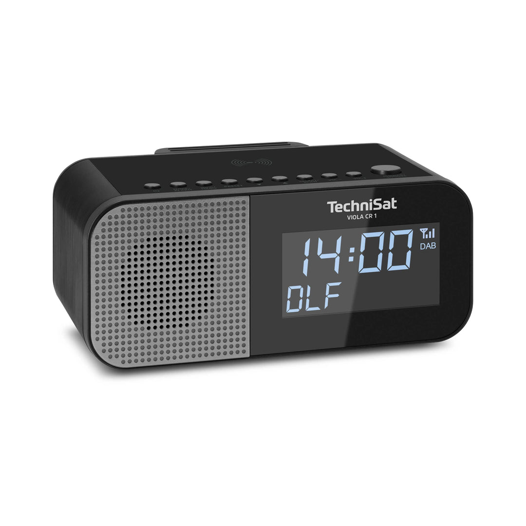 TechniSat VIOLA CR 1 – DAB+ Radiowecker mit Wireless Charging (UKW, Zwei Wecktimer, Snooze, Sleeptim