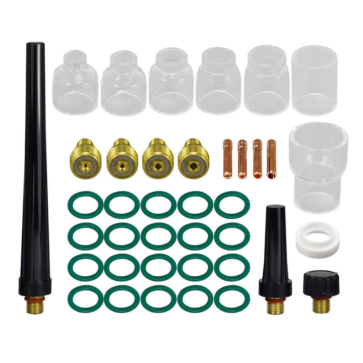 RIVERWELD WIG Gaslinse Spannzangenkörper und Pyrex Cup Kit DB SR WP 9 20 25 WIG-Schweissbrenner 39pc