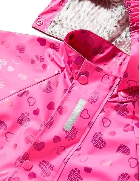 Playshoes Unisex Kinder Regenjacke Wind-und wasserdicht Regenmantel Regenbekleidung 86 Herzchen, 86
