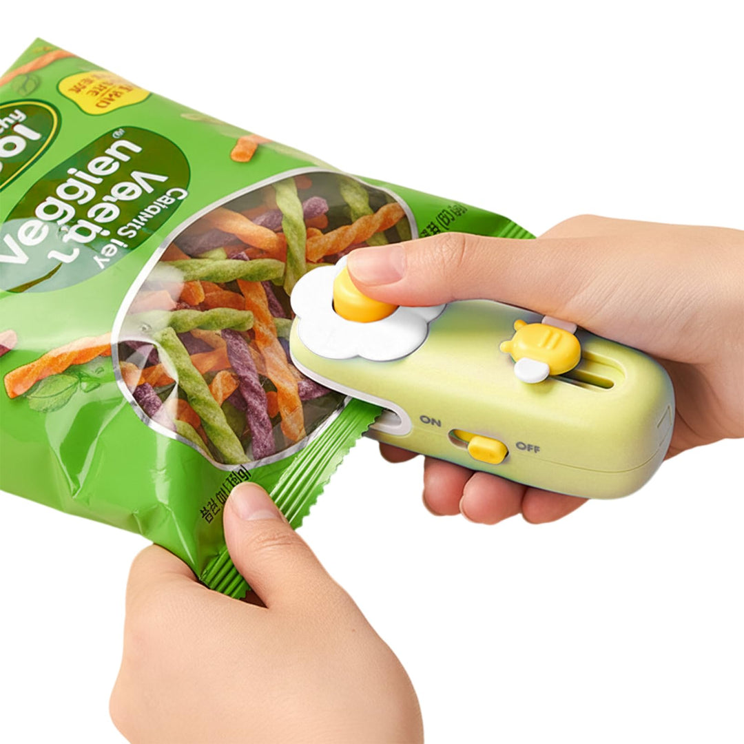 Mini Folienschweissgerät, USB Aufladung, 2 in 1 Hand Versiegelungsmaschine mit Cutter, Vakuumiergerä
