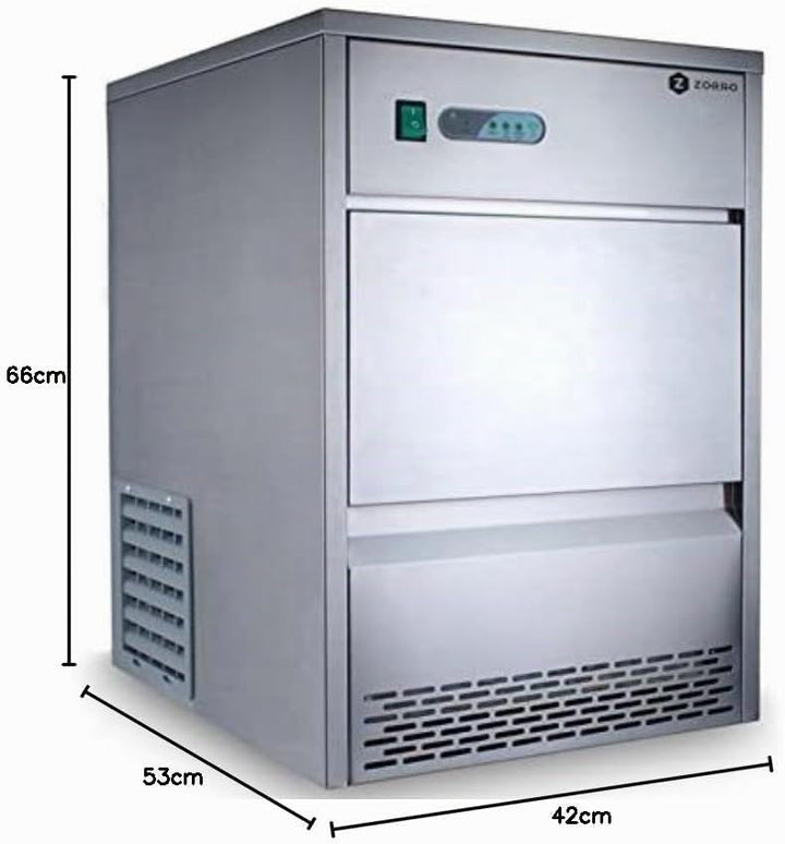 ZORRO - Eiswürfelbereiter ZEB 25 ECO - Gastro 25kg/24h- Eiswürfelmaschine mit