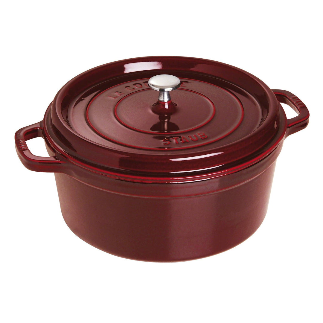 STAUB Cocotte, Gusseisen Bräter mit Deckel, 28 cm, 6,7 L, Rund, Alle Herdarten inkl Induktion, Made