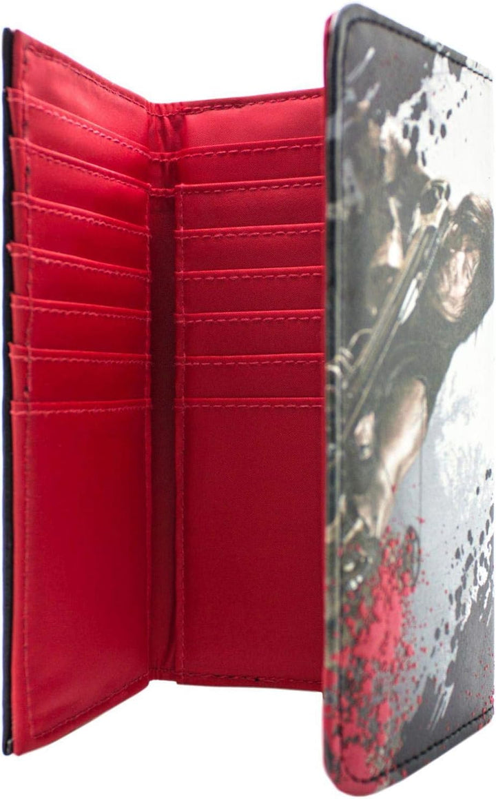AMC The Walking Dead Daryl Dixon Bogen Portemonnaie Tri-Fold mit Münzfach & Kartenhalter, Mehrfarbig