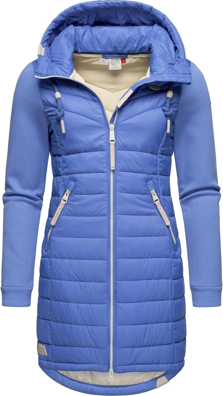 Ragwear Damen Übergangsjacke leichte Jacke lang mit Kapuze Lucinda Long II Intl XS-6XL S Blue24, S B