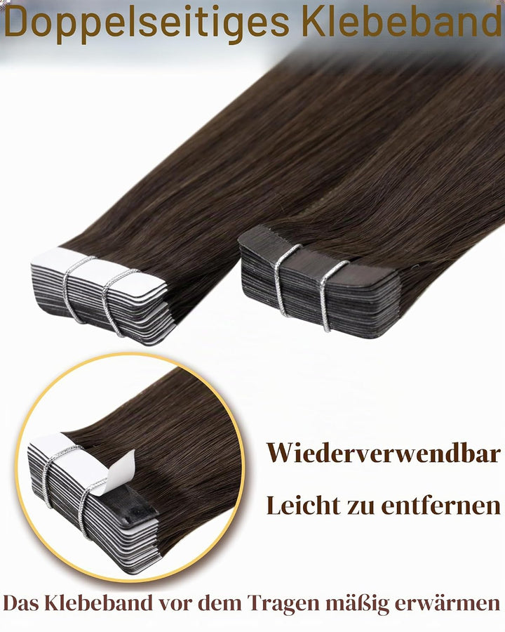 Hetto Tape in Extensions Echthaar Remy Tape in Echthaar Extensions Skin Weft Echthaar Tape in Extens