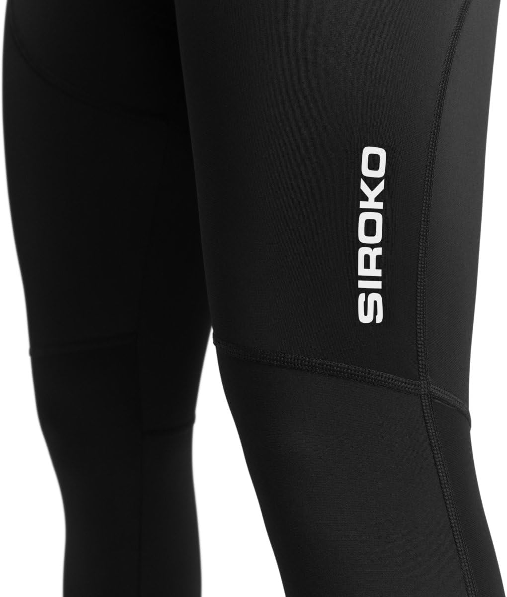 SIROKO Lange Fahrrad-Trägerhose Damen Wärmeregulierendes Gewebe Wärmeisolierung Hochdichtes Sitzpols
