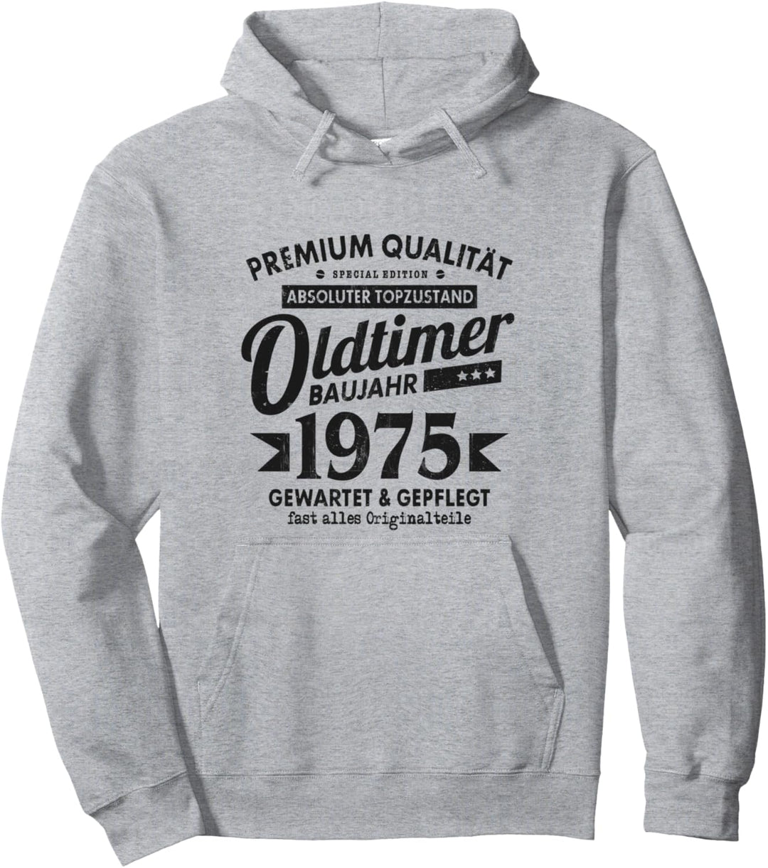 Vintage Oldtimer Baujahr 1975 Gewartet Gepflegt Geburtstag Pullover Hoodie