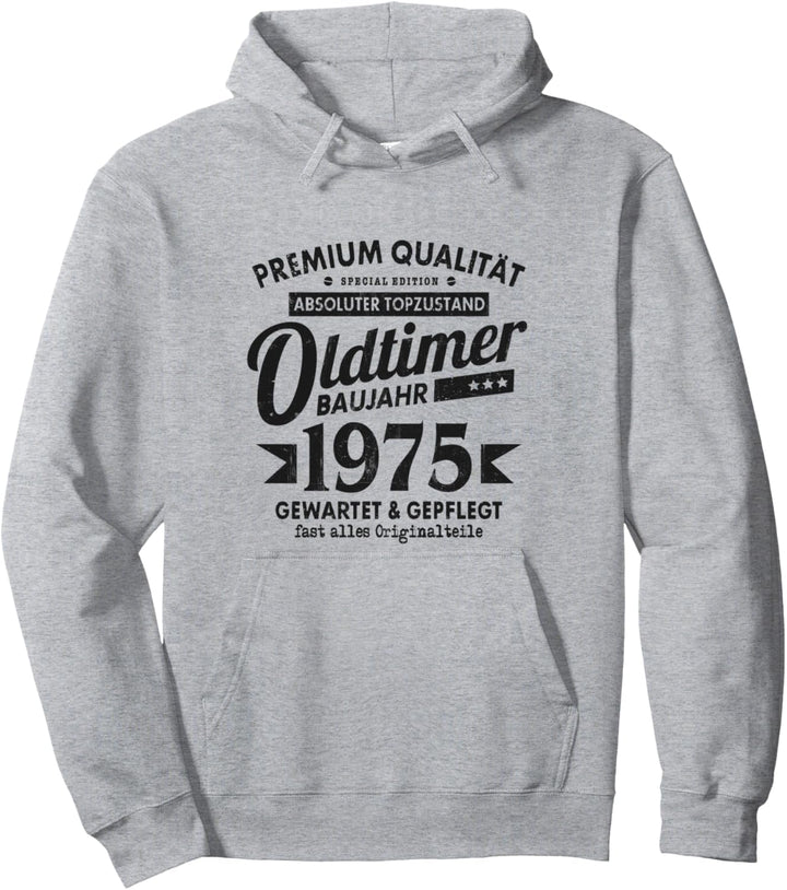 Vintage Oldtimer Baujahr 1975 Gewartet Gepflegt Geburtstag Pullover Hoodie