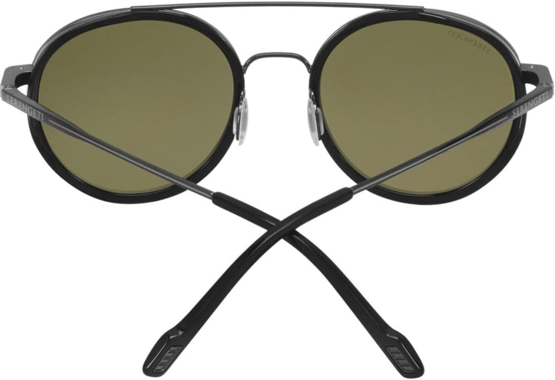 Serengetti Damen Geary Dark Gunmetal Black Shiny Acetat, Mehrfarbig/Meereswellen (Ocean Tides), One