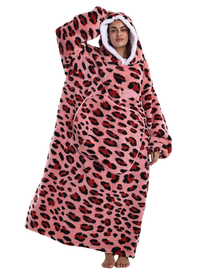 Verlängert Übergrosse Hoodie Decke,Decken Hoodie Damen mit Tasche und Kapuze,Superweiche und Warme K