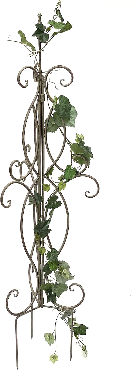 DanDiBo Rankhilfe Metall Rankgitter 125 cm 93998 Kletterhilfe Bodenstecker Blumenhalter Ranksäule