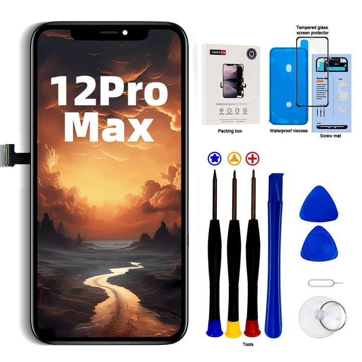 Für iPhone 12 Pro Max Display, Ersatz Bildschirm 6.7 Zoll Full HD Bildschirm,Displayrahmen 3D Touch