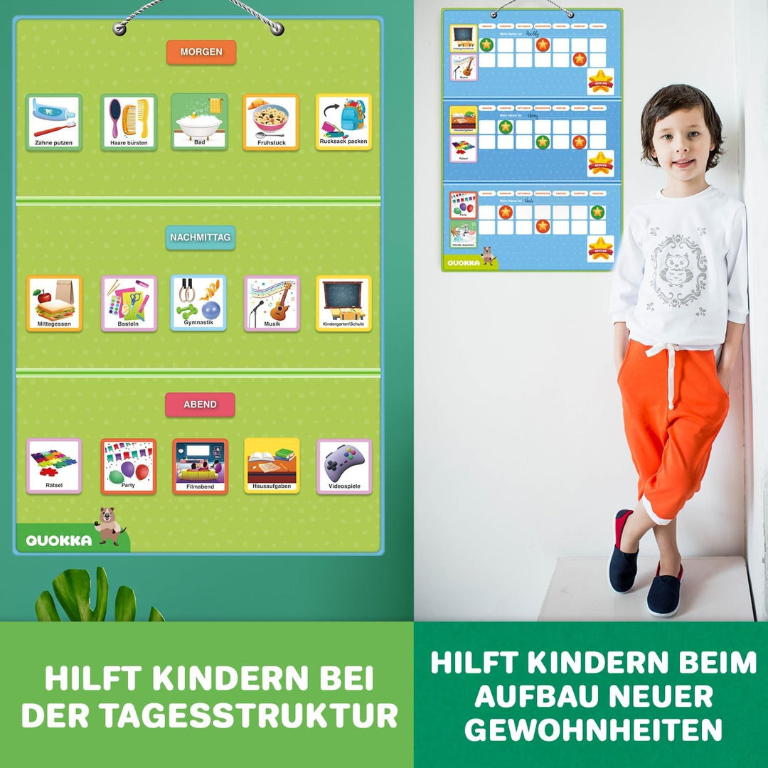 QUOKKA Belohnungs-Aufgabentabelle Für Kinder Mit Mehreren Kindern – Verhaltensroutine-Spielzeug Für