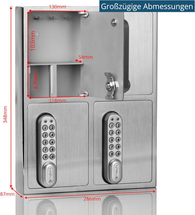 masunt Schlüsselsafe 1420 E Code | Innovative Online-Codevergabe aus der Ferne | elektronischer Schl