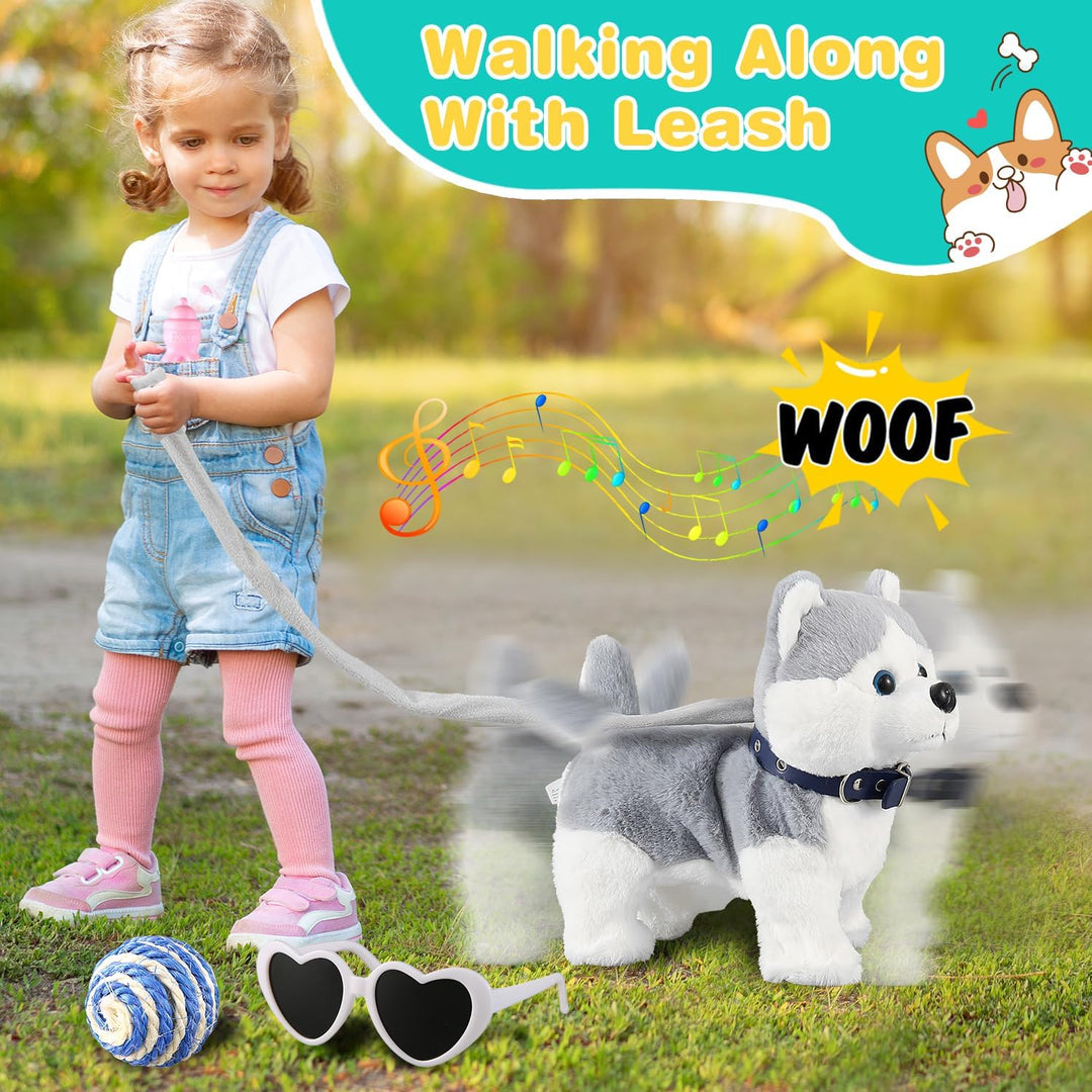 Marsjoy Husky Spielzeug Hund Ostern Geschenke für Kinder Haustier Hund Spielzeug Mädchen Junge Inter