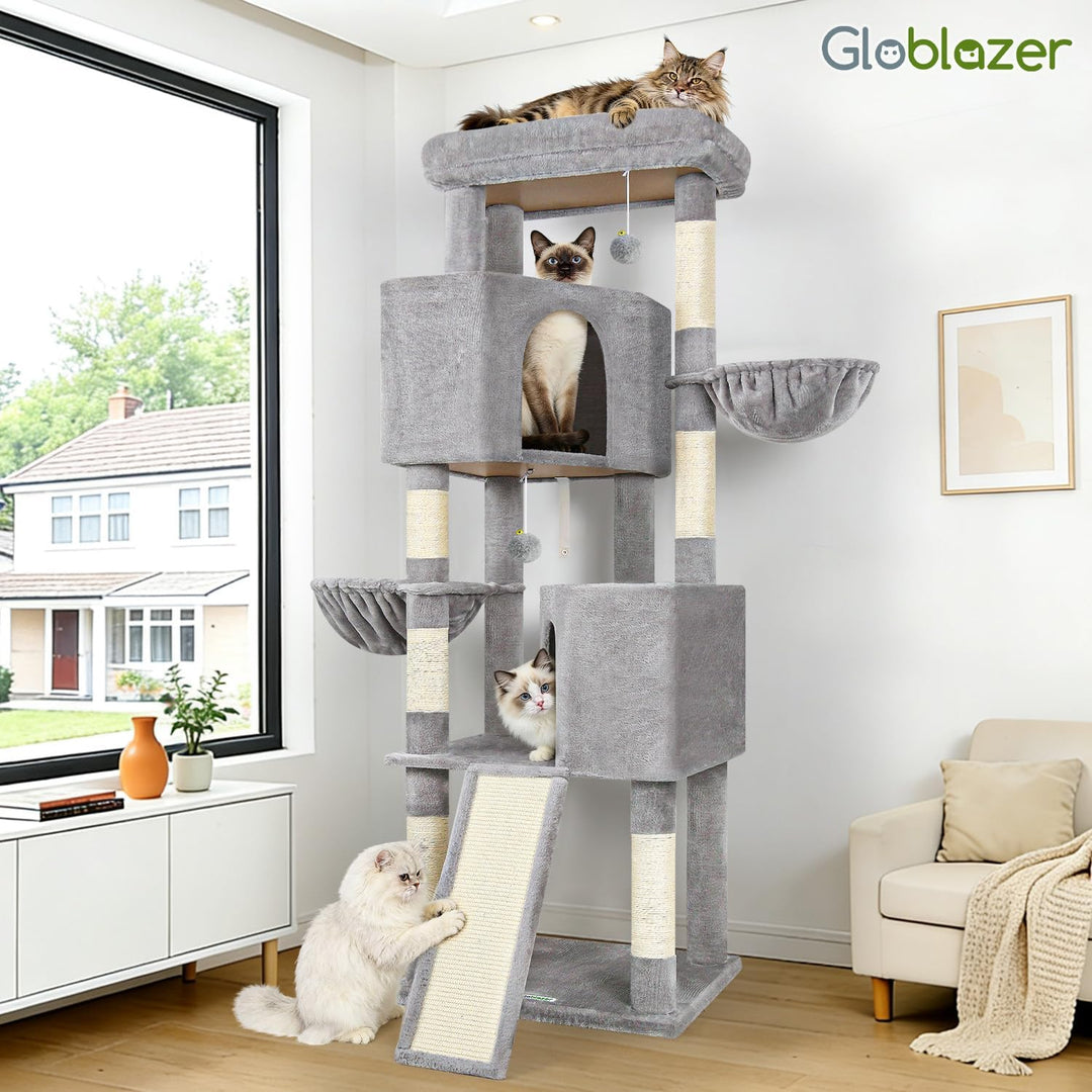 Globlazer S69B Kratzbaum XL Stabil Hoch 180 cm für Grosse Main Coon Katzen | Katzenbaum grosse katze