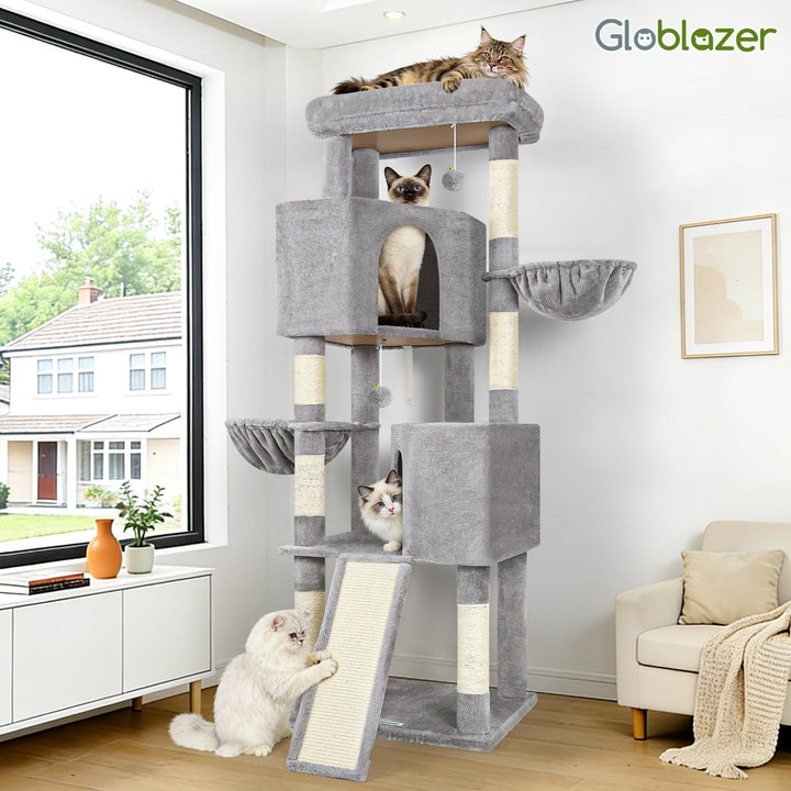 Globlazer S69B Kratzbaum XL Stabil Hoch 180 cm für Grosse Main Coon Katzen | Katzenbaum grosse katze