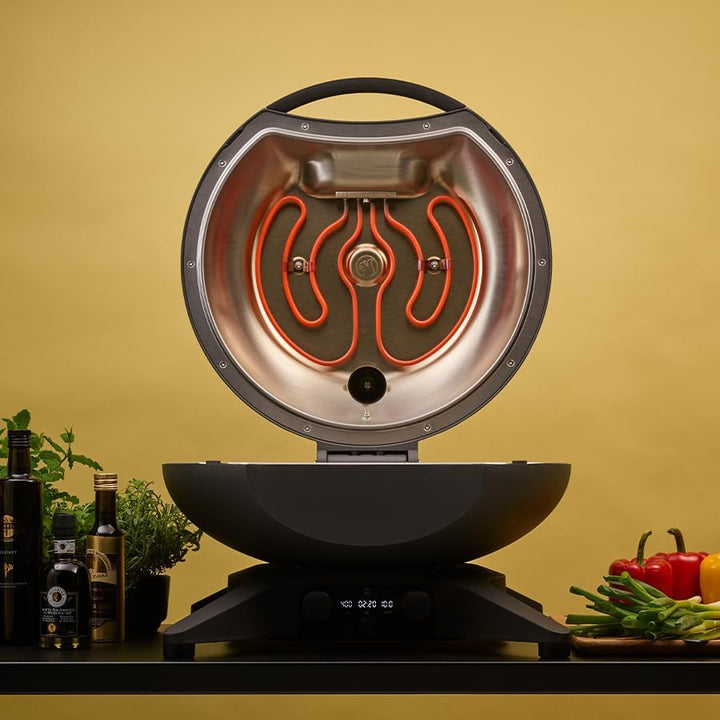 Morsø Forno EL Medio Elektrogrill – Grill elektrisch mit Grillrost aus Gusseisen, skandinavischer Li